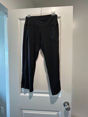 Womens Icebreaker Merino Wool Black Cropped Leg Pants in Size Medium M